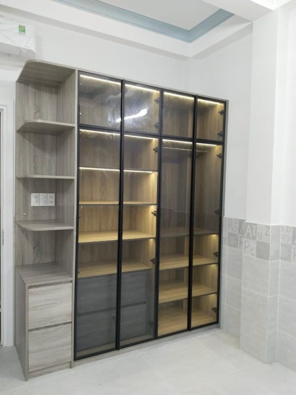 Tủ Quần Áo Nhựa 04 Cánh Kính – TCK01