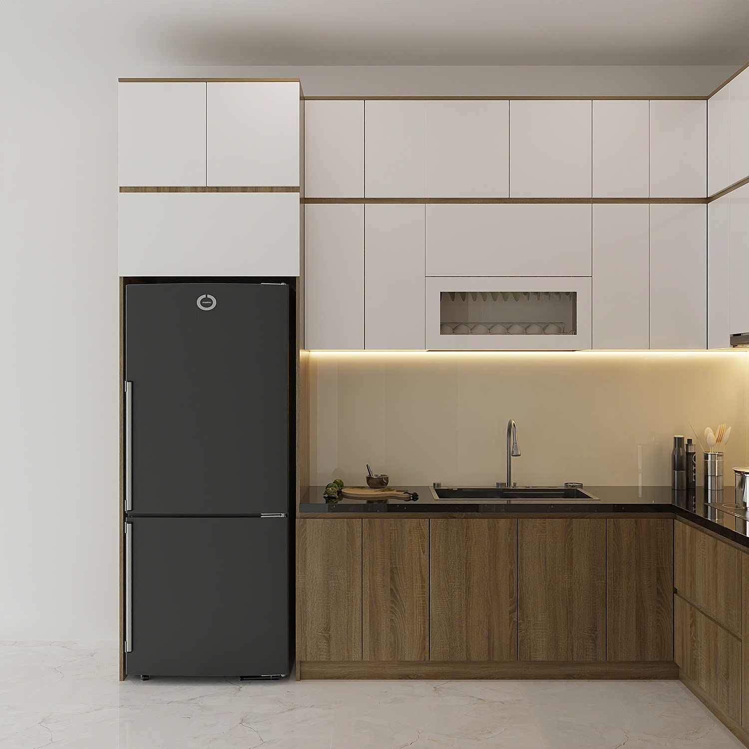 Tủ bếp bằng gỗ công nghiệp MDF