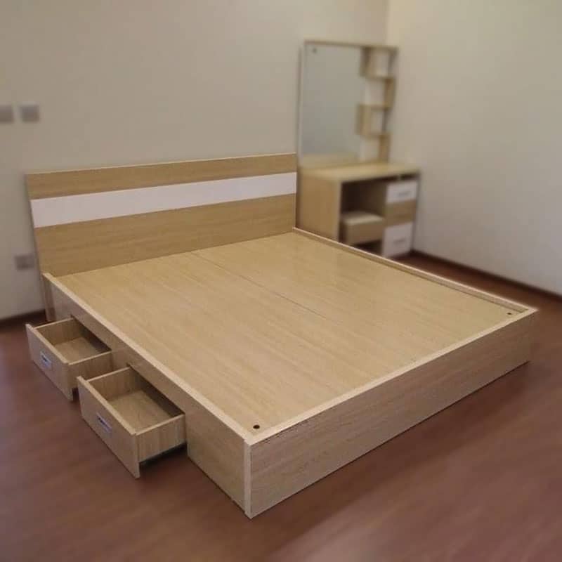 Giường Gỗ Công Nghiệp MDF 02