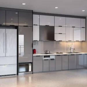 Tủ Bếp Nhôm Cánh Kính 07