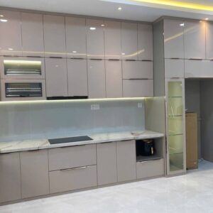 Tủ Bếp Nhôm Cánh Kính 05
