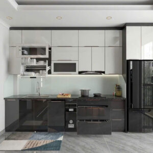Mẫu tủ bếp nhôm cánh kính đẹp mới nhất